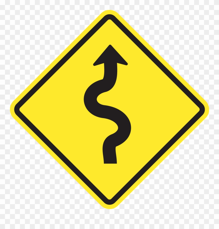 Show Answer - Winding Road Sign Png Clipart