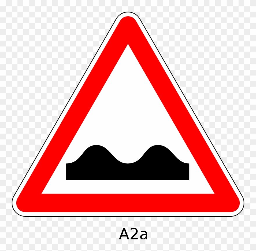Free A2a - Road Signs Bumpy Road Clipart