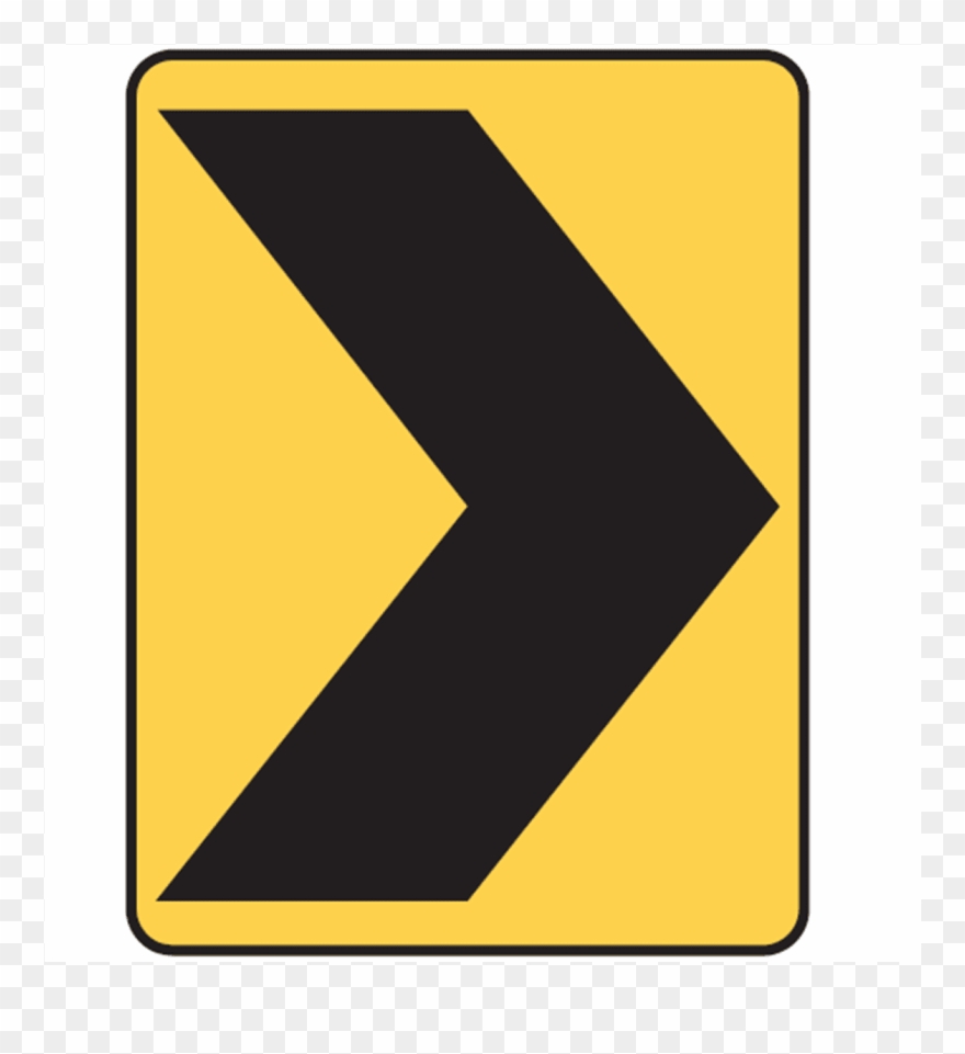 W1-8r Sign Is Used In - Road Ahead Curves Sharply Sign Clipart