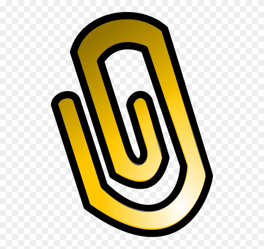 Paper Clip Computer Icons Symbol Download - Golden Paper Clip Transparent Clipart - Png Download