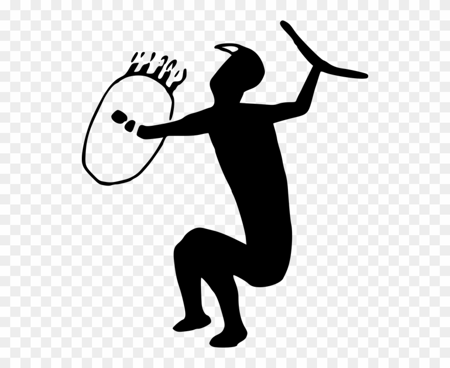 Africa, Bushman, Cave, Hunter, Man, Painting - Drawing Clipart