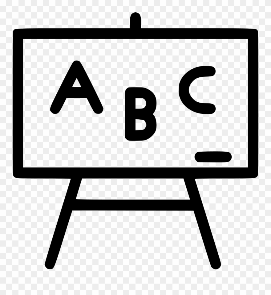 Abc, Alphabet, Block, Blocks, Cube, Cubes Icon - Clipart Of Black Board - Png Download