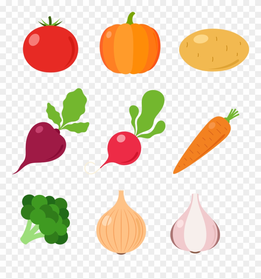 Jpg Royalty Free Library Auglis Illustration Flattened - Fruit And Vegetable Illustration Clipart