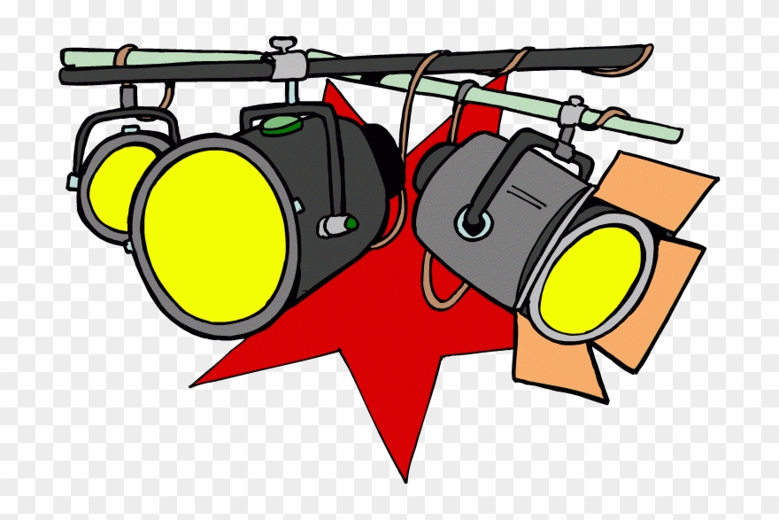 Cartoon Theatre Masks Transparent Clip Art Library - Theater Lights - Png Download