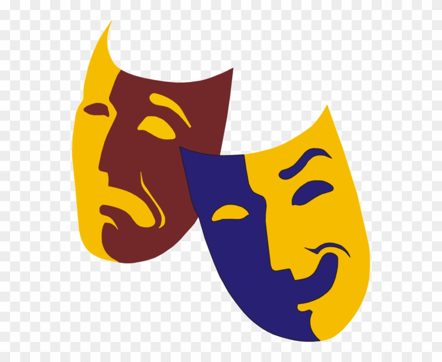 Drama Masks - Drama Faces Clipart