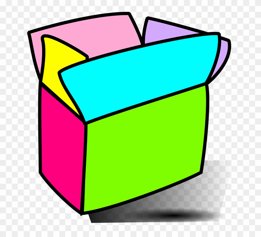 Open Box Cliparts 5, Buy Clip Art - Colorful Box Clipart - Png Download