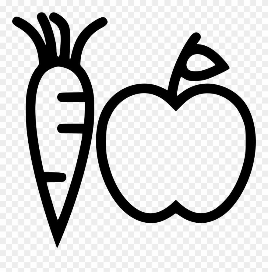 Fruits Vegetables Comments - Fruit And Vegetables Icon Clipart
