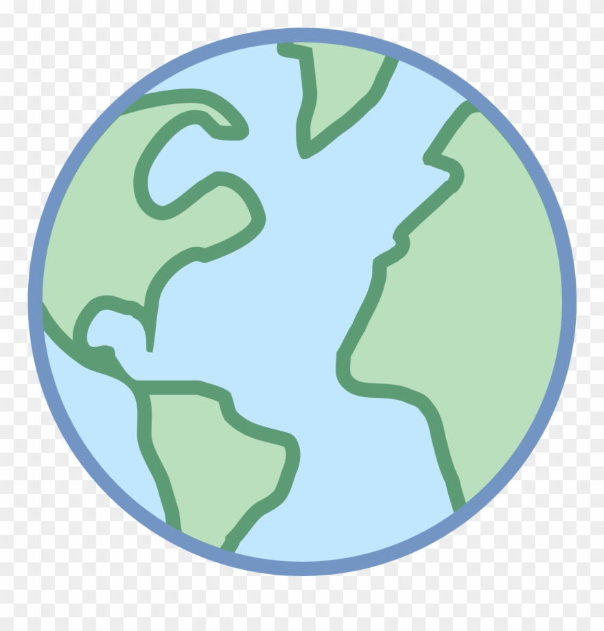 Iphone Globe Clipart - Color Globe Icon Png Transparent Png