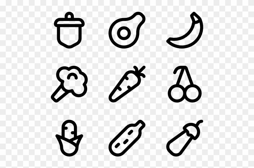 Fruits And Vegetables - Select Icon Clipart
