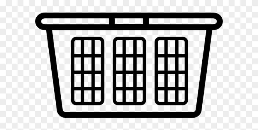 Basket Clip Art Black And White Alternative - Empty Laundry Basket Clip Art - Png Download