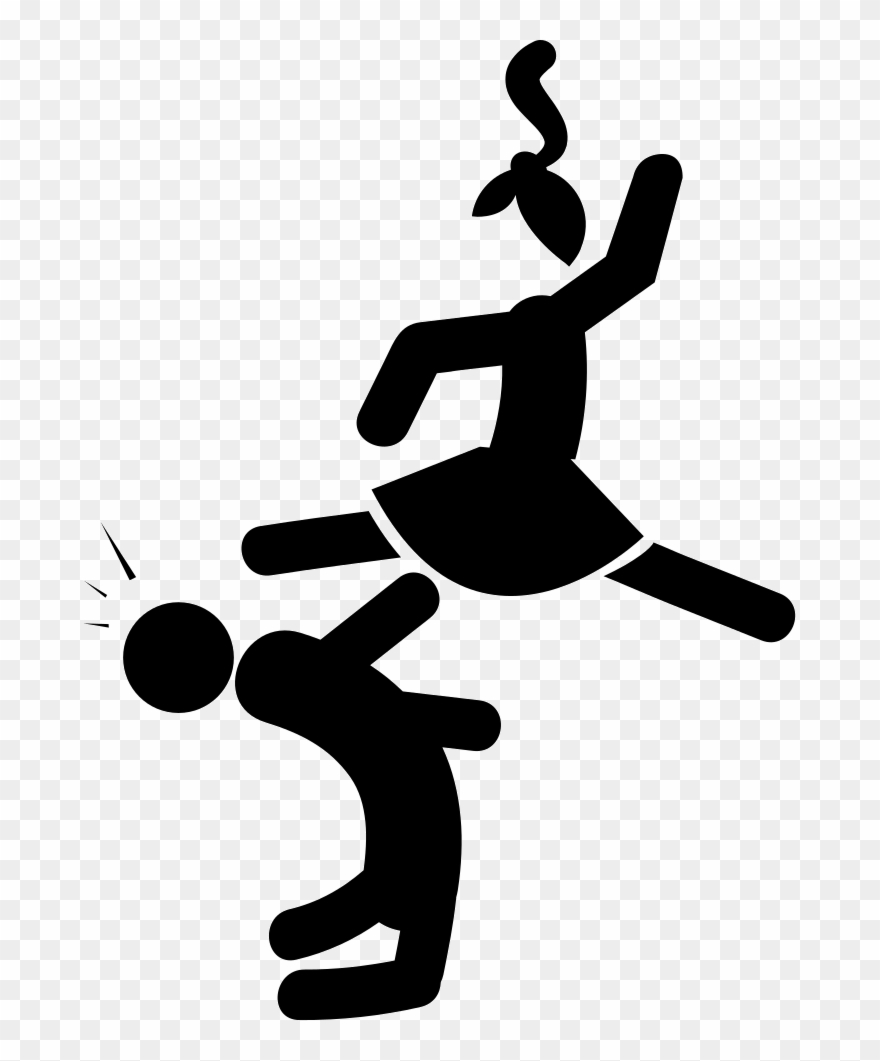 Girl Kicking A Boy In The Face Comments - Hey You Thankyou For Existing: Anniversary Blank Line Clipart