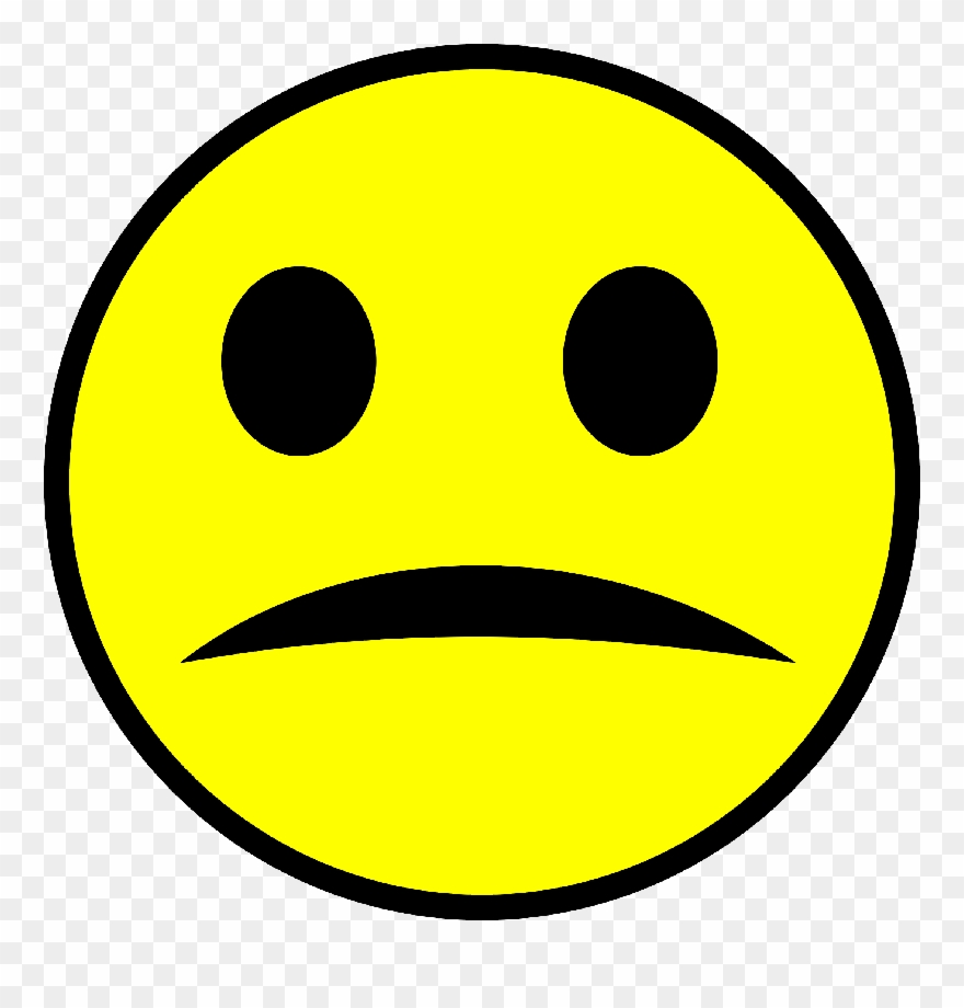 Sad Face With Transparent Background Clipart