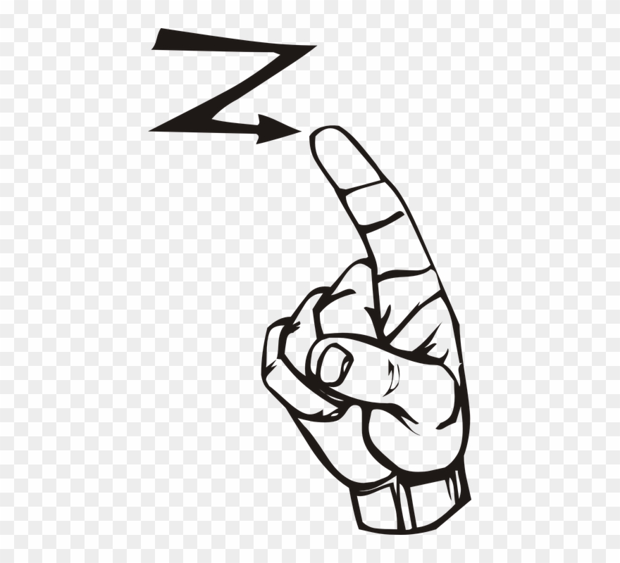 Father Christmas Colouring Pictures 25, Buy Clip Art - Z En Lenguaje De Señas - Png Download