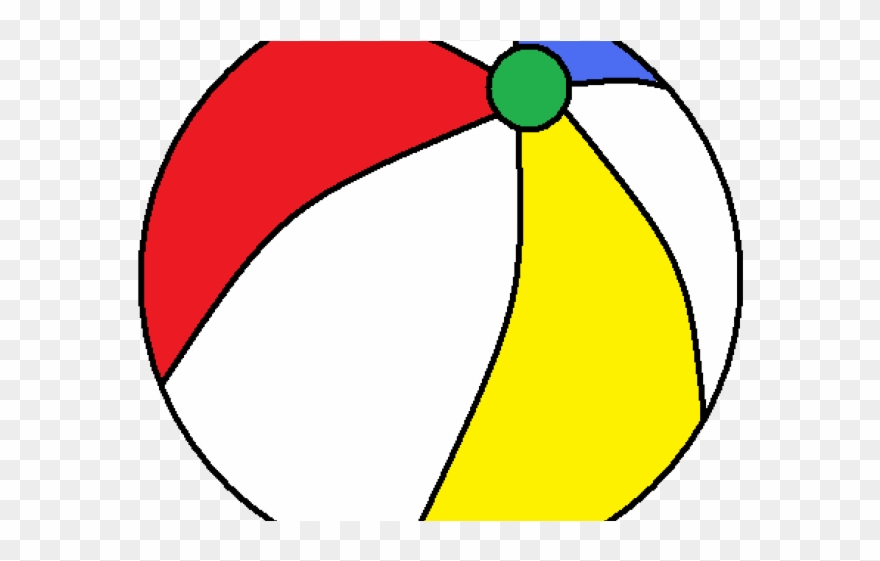 Beach Ball Clipart Ballblack - Clipart Of A Beach Ball - Png Download
