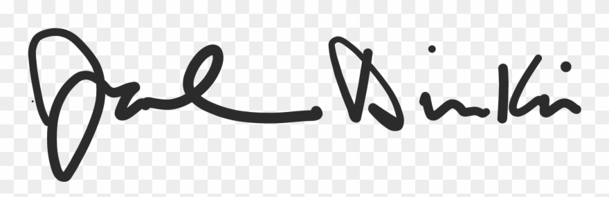 Joel Dinkin Signature - Calligraphy Clipart