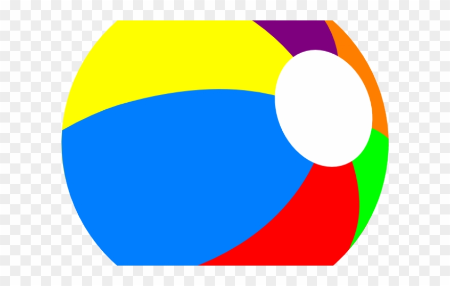 Beach Ball Clipart Beach Scene - Clacton Beach - Png Download