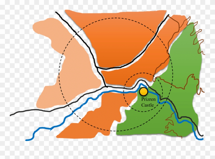 Castle Silhouette Is Accented - Prizren Clipart