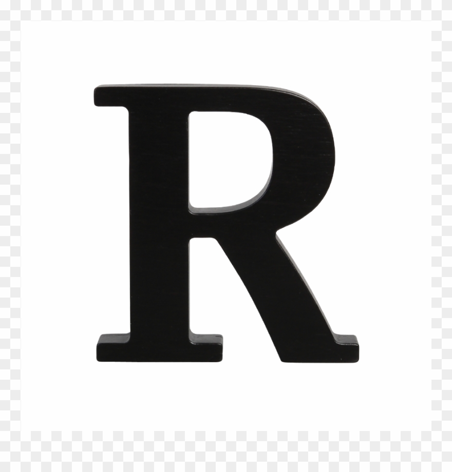 Wooden Letter R Black Looking For You Clip Art Annoying - Letter R In Black - Png Download