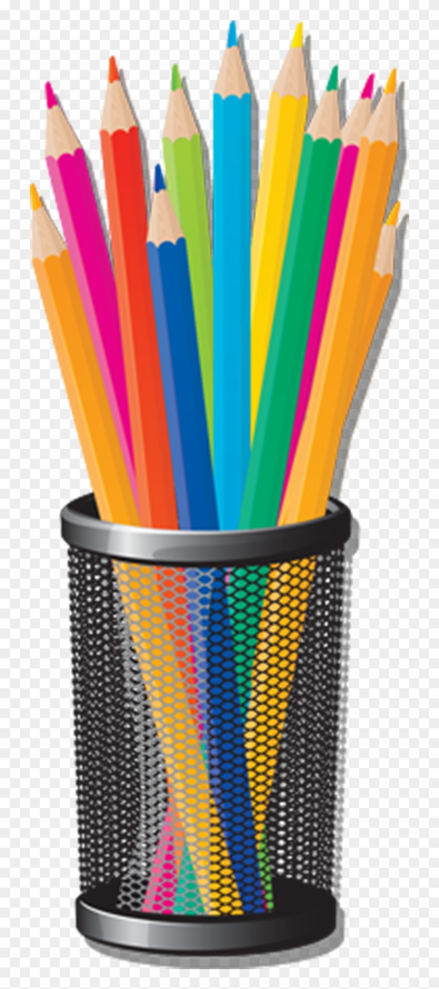Crayon Clip Art Hand Painted Cartoon Pen - School Supplies No Background - Png Download