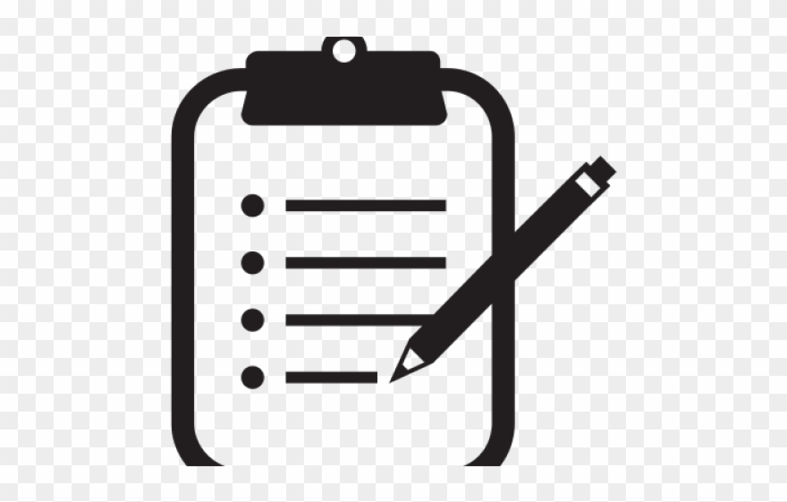 Pen Clipart Clipboard - Clipboard Black And White - Png Download