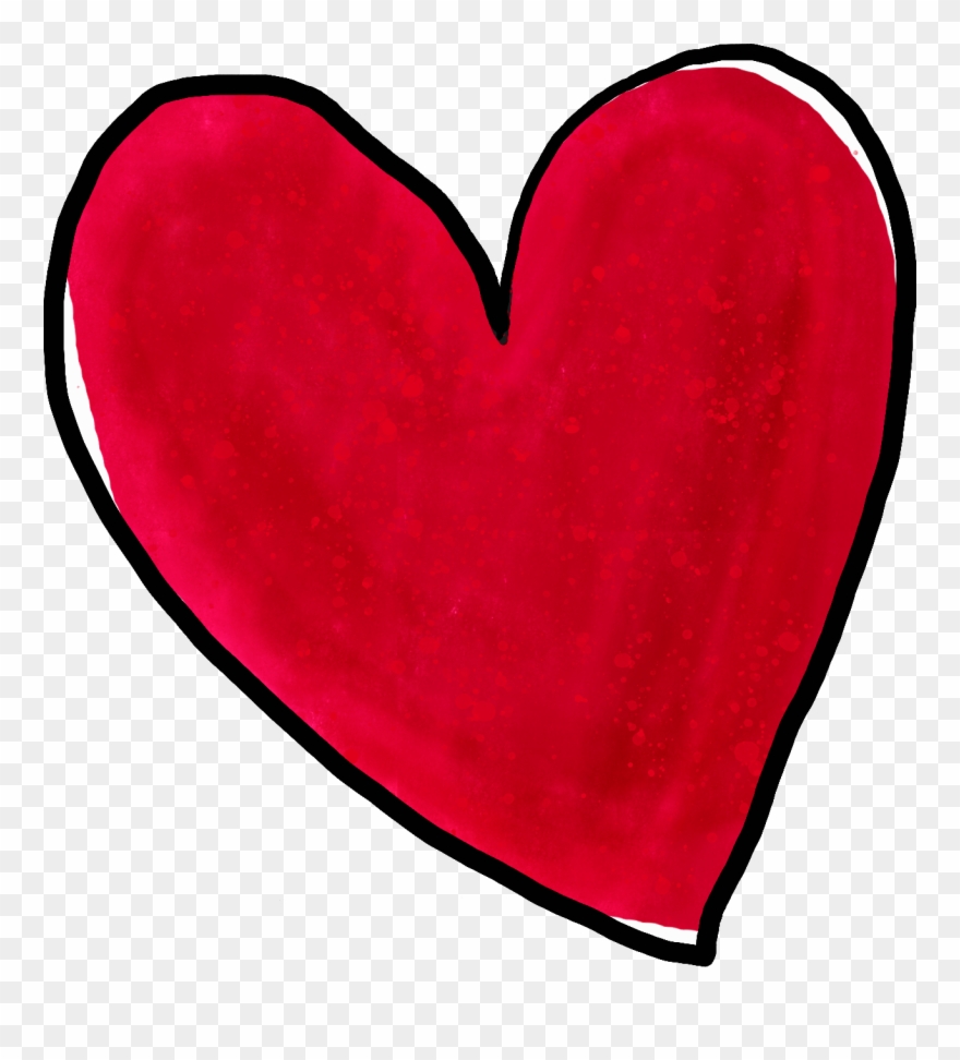 Crimson Heart In Digital Watercolor Sproutinginsecond - Watercolor Painting Clipart
