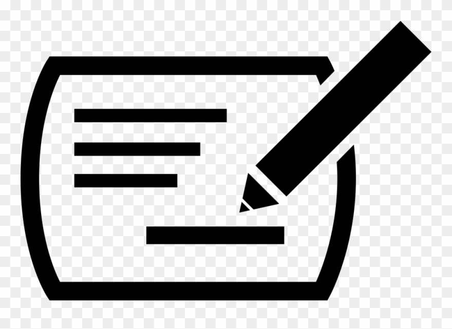 Pencil Writing On A Paper Comments - Write Message Icon Png Clipart