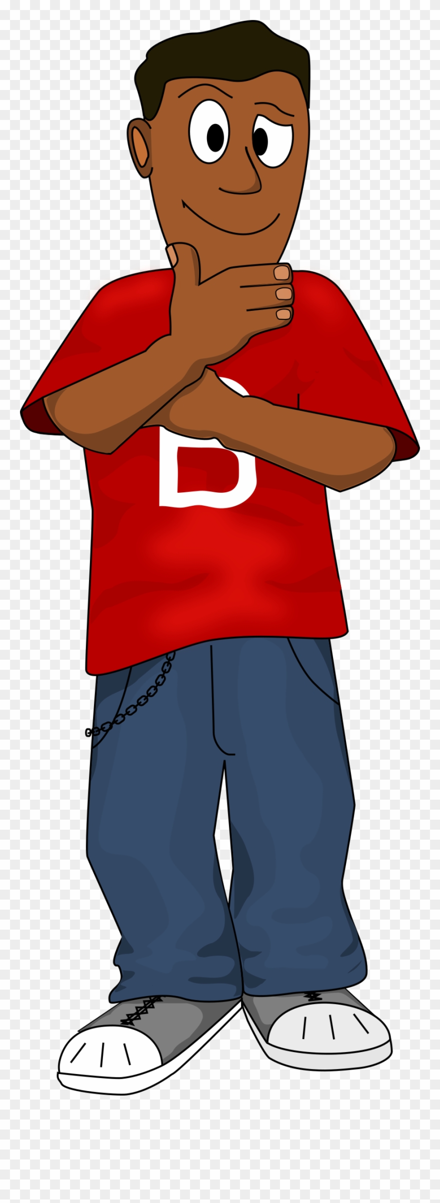 Big Image - Dark Skin Boy Clipart - Png Download