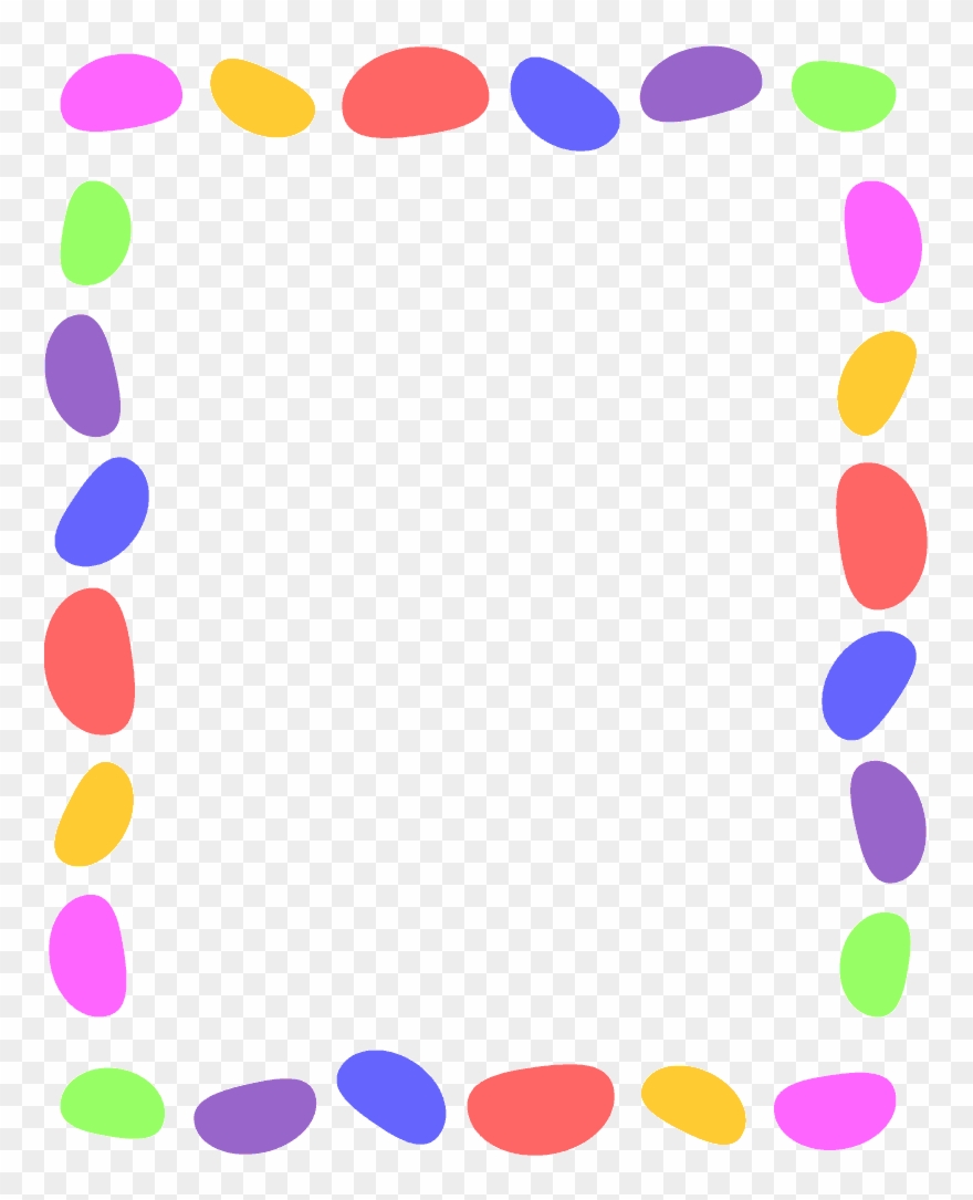 Easter Bunny Border Clipart - Jelly Bean Border Clip Art - Png Download