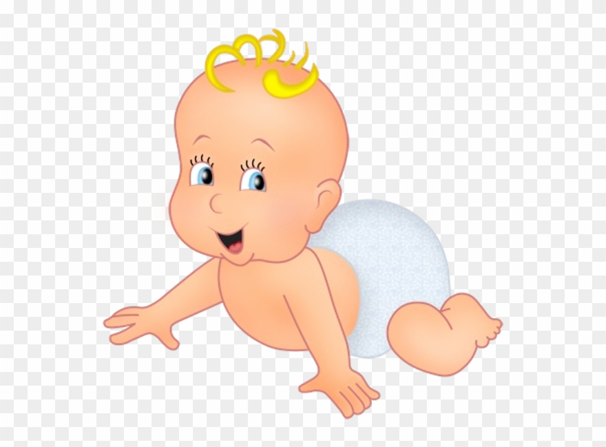Cute Cartoon Baby Boy Clipart - Baby In Cartoon Form - Png Download
