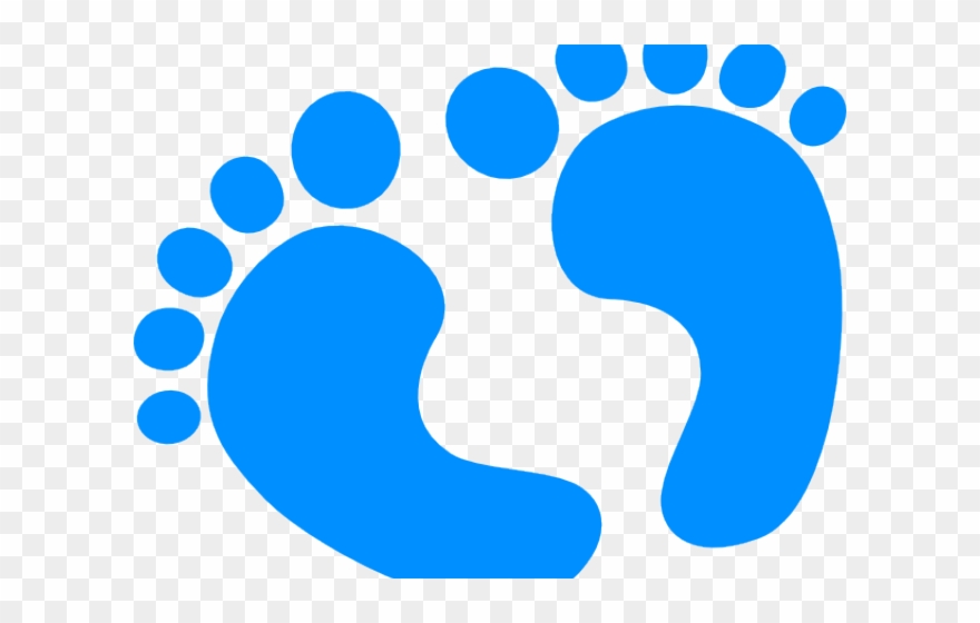 Baby Boy Clipart - Blue Baby Footprints Icon - Png Download