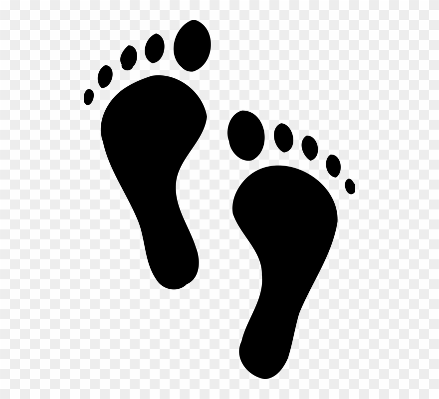 Walking Footprints Cliparts 4, Buy Clip Art - Transparent Background Baby Feet Clip Art - Png Download