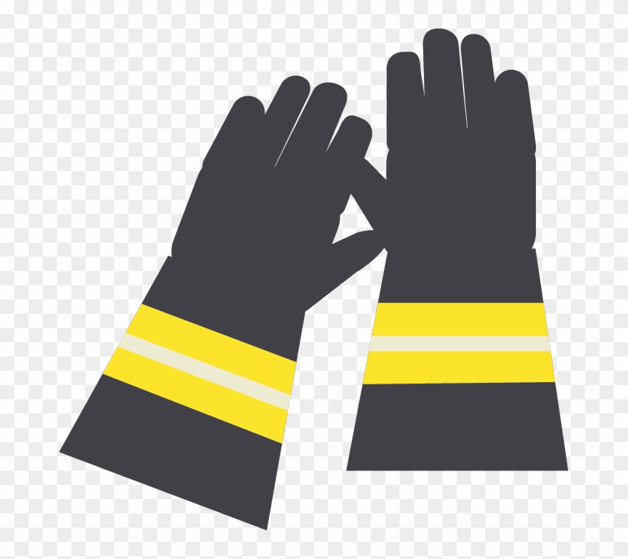 Fire Fighter Gloves - Illustration Clipart