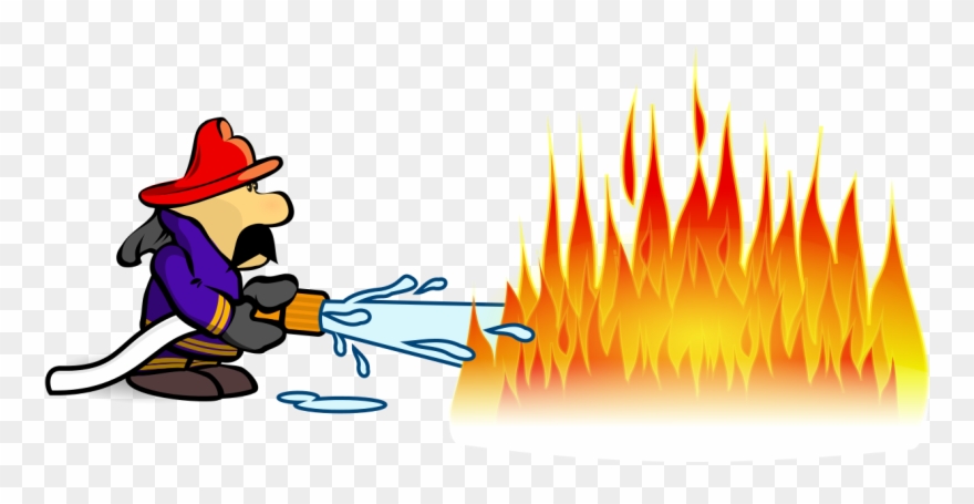 Fireman Action By Mimooh - Fire Man In Action Clipart