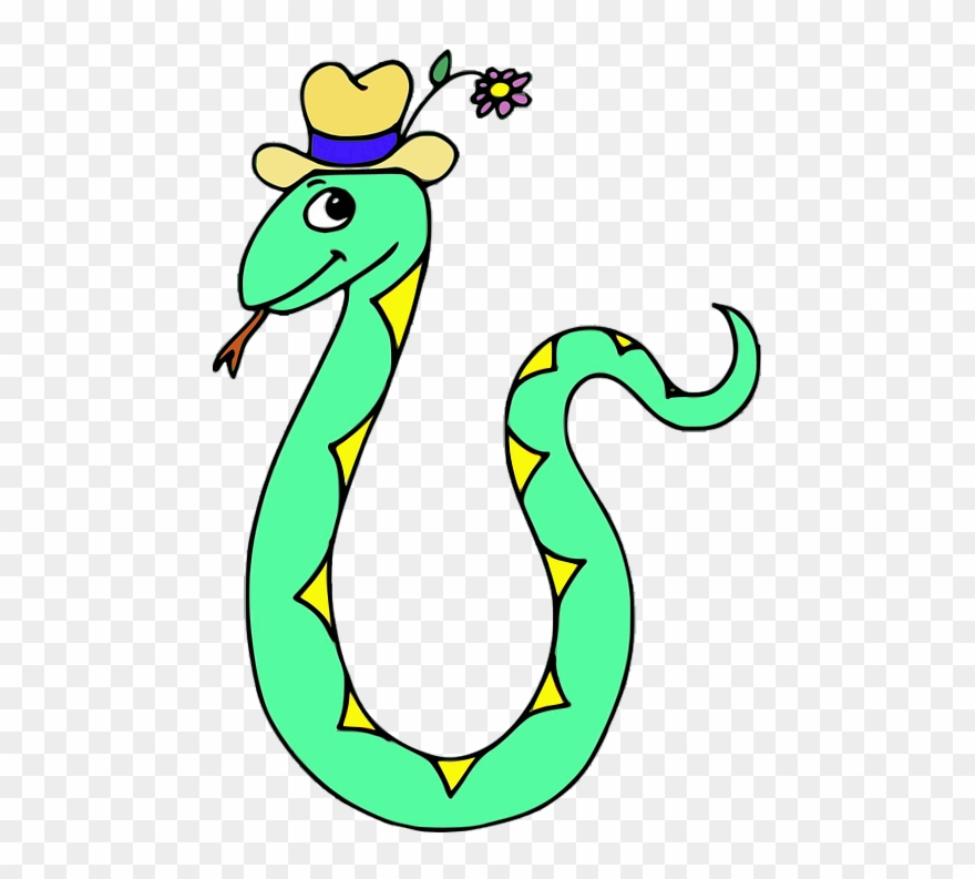 Snake Cartoon 9, Buy Clip Art - Snake Coloring - Png Download