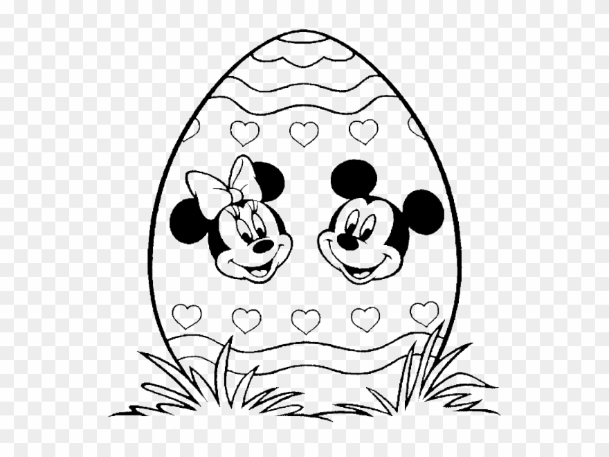Mickey Mouse Easter Coloring Pages - Mickey Mouse Clipart