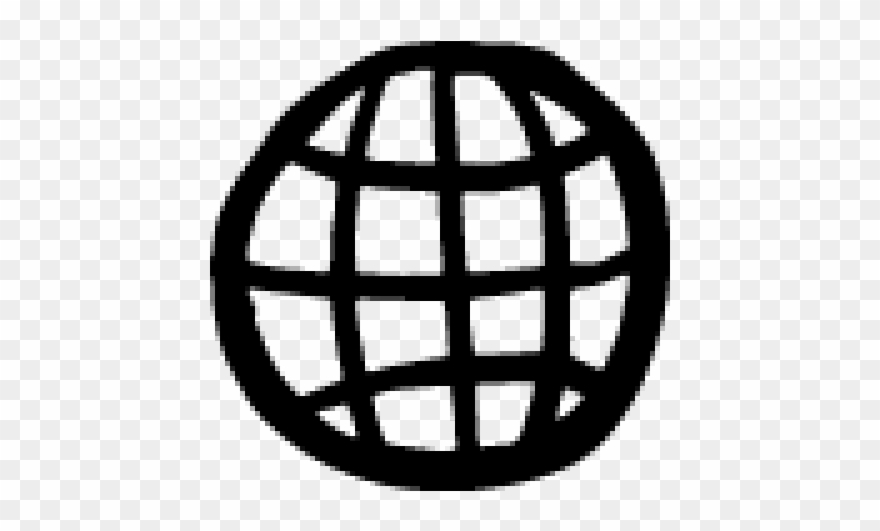 Drawn Globe Icon - Transparent Background Website Symbol Clipart