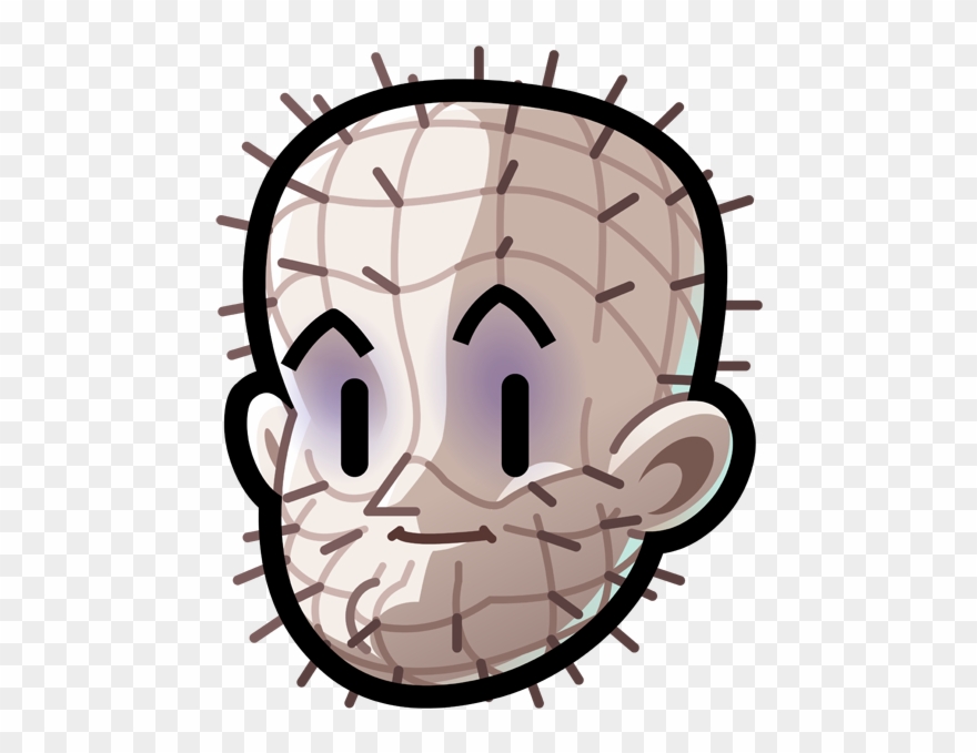 Pinhead Monster Logo Icon Pinhead Hellraser Halloween - Illustration Clipart