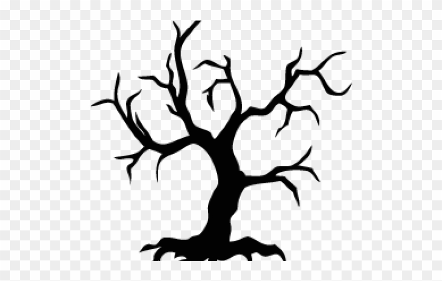 Cenetery Clipart Halloween Tree - Happy Halloween Cartoon Wall Sticker Window Home Decoration - Png Download