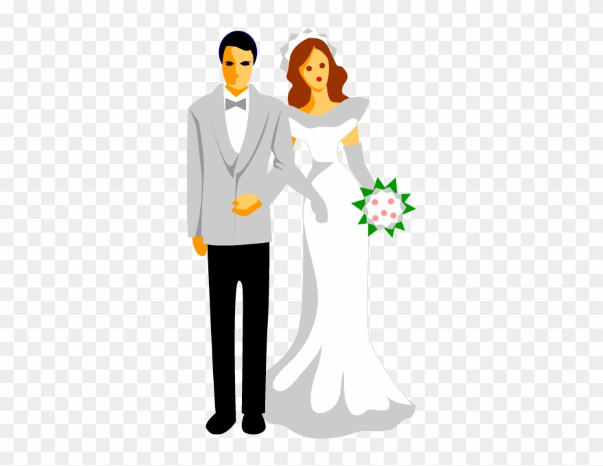 Image Freeuse Library Couple Vector Wedding Reception - Wedding Couples Cartoon Clipart
