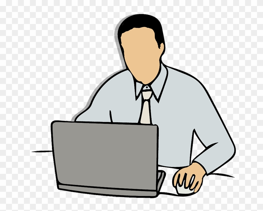 Table Work Cliparts 16, Buy Clip Art - Employee Working Clipart - Png Download