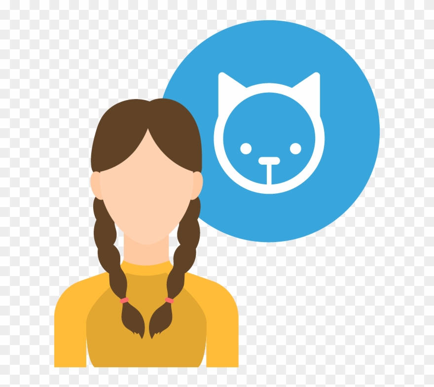 Avatar Of Sarah And A Cat Icon - Illustration Clipart