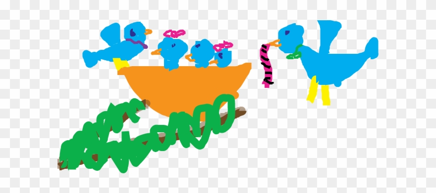 Once There Was A Family Of Birds Who Lived In A Maple Clipart