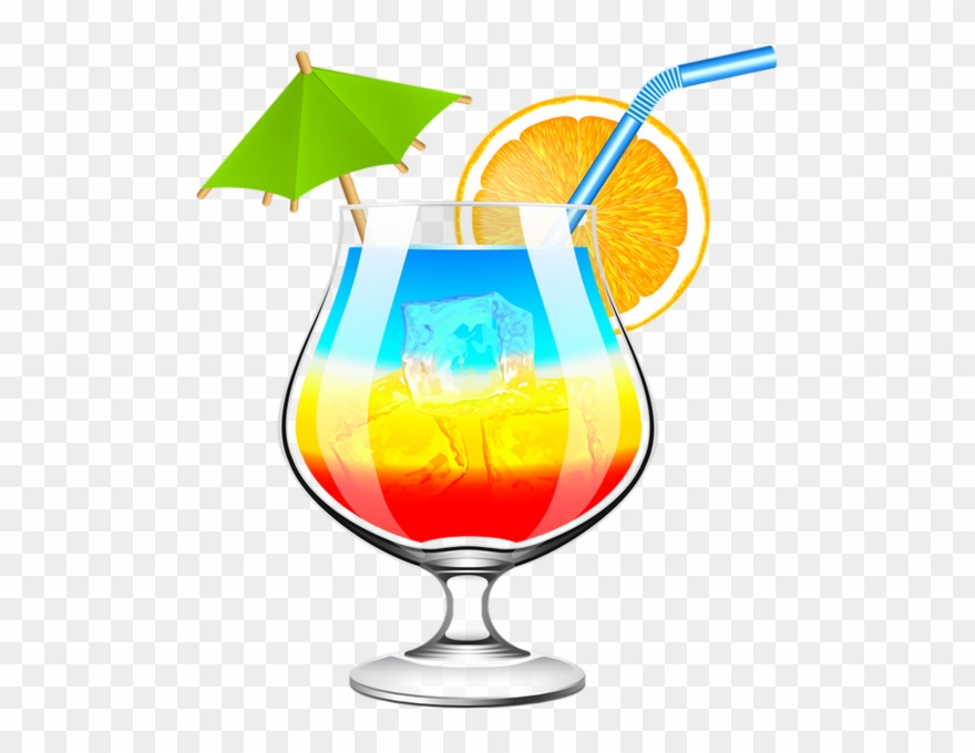 Cocktail Coloré - Summer Drinks Clip Art - Png Download