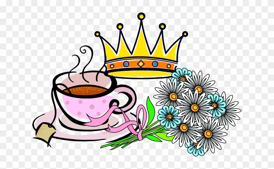 A Pretty Bouquet - Cup Of Tea Clipart - Png Download