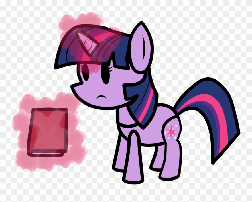 My Paper Pony Twilight Sparkle With Book - Twilight Sparkle Books Gif Clipart