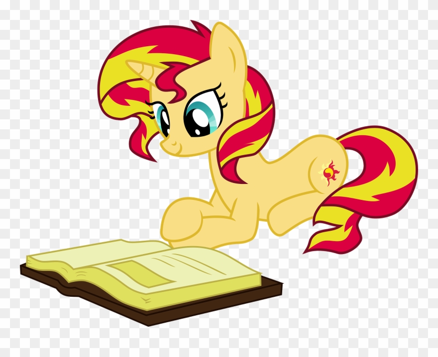 Reading Transparent Background - Mlp Sunset Shimmer Pony Png Clipart
