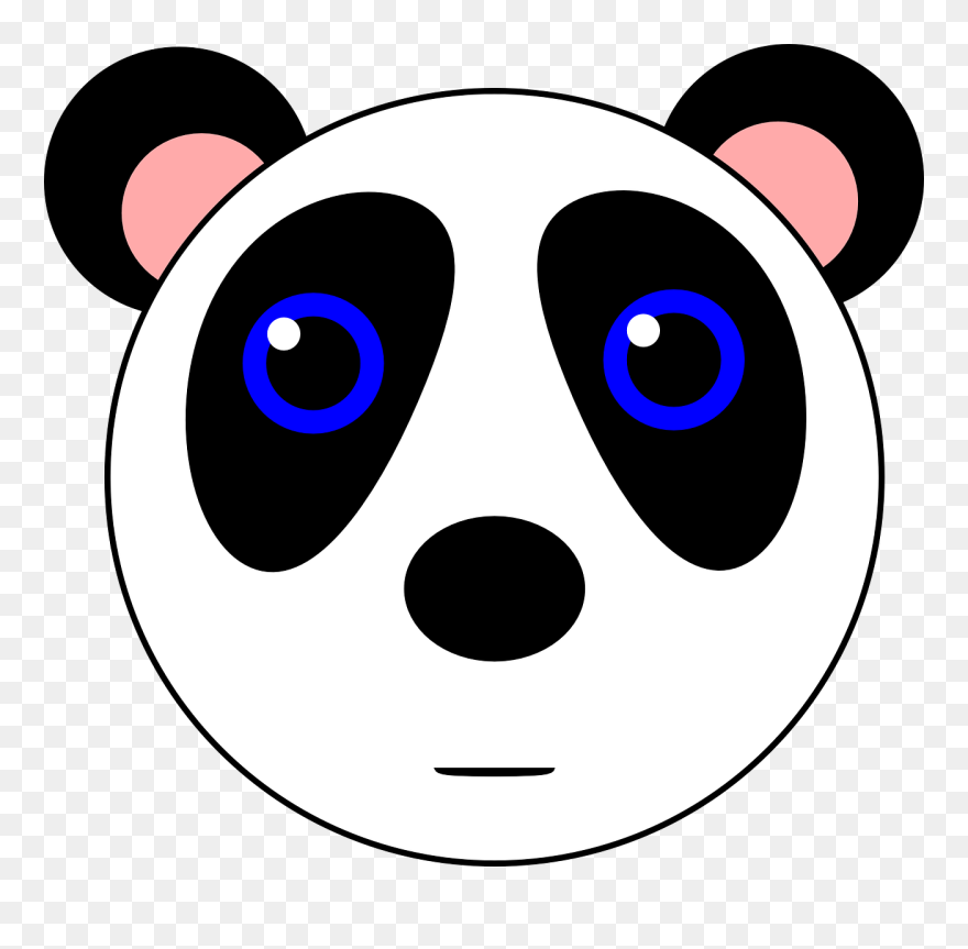 Panda Bear Outline 22, Buy Clip Art - Gambar Kartun Lucu Hitam Putih - Png Download