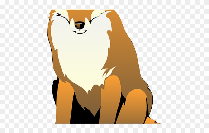 Red Fox Clipart Gingerbread Man - Fox With Santa Hat - Png Download