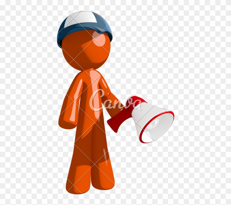 Men Clipart Megaphone - Canva - Png Download