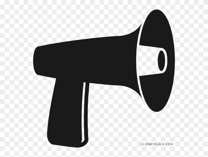 Megaphone Tools Free Black White Clipart Images Clipartblack - Speaker Phone Clip Art - Png Download